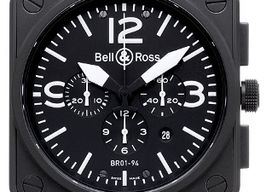 Bell & Ross BR 01-94 Chronographe BR0194-BL-CA (Onbekend (willekeurig serienummer)) - Zwart wijzerplaat 46mm Carbon