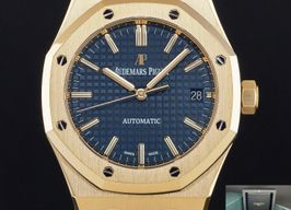 Audemars Piguet Royal Oak Selfwinding 15450BA.OO.1256BA.02 (2018) - Blauw wijzerplaat 37mm Geelgoud