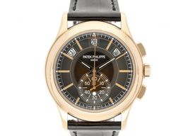 Patek Philippe Annual Calendar Chronograph 5905R-001 (2021) - Brown dial 42 mm Rose Gold case