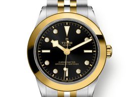 Tudor Black Bay S&G 79663 (2024) - Zwart wijzerplaat 39mm Goud/Staal
