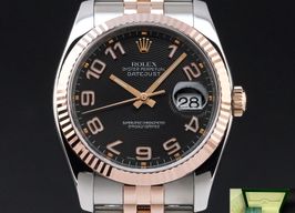 Rolex Datejust 36 116231 (2006) - Zwart wijzerplaat 36mm Goud/Staal