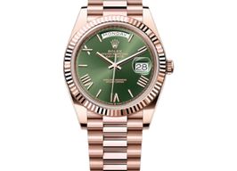 Rolex Day-Date 40 228235 (2023) - Green dial 40 mm Rose Gold case