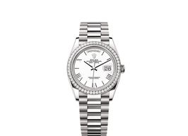 Rolex Day-Date 36 128349RBR (2025) - Wit wijzerplaat 36mm Witgoud