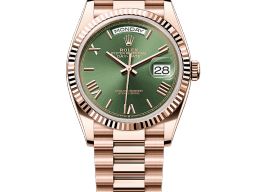 Rolex Day-Date 36 128235 (2025) - Groen wijzerplaat 36mm Roségoud