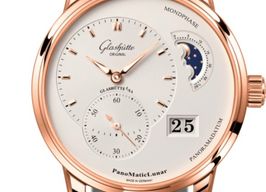 Glashütte Original PanoMaticLunar 1-90-02-45-35-62 (2023) - Silver dial 40 mm Red Gold case