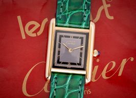 Cartier Tank Vermeil 3 66001 (1989) - Grey dial 21 mm Silver case