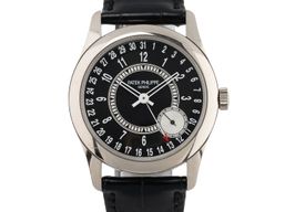 Patek Philippe Calatrava 6006G-001 (2019) - Zwart wijzerplaat 39mm Witgoud