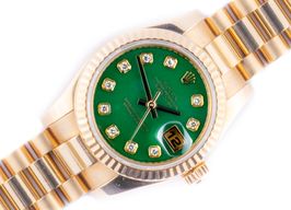 Rolex Lady-Datejust 179178 (2014) - Groen wijzerplaat 26mm Geelgoud