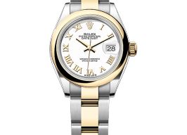Rolex Lady-Datejust 279163 (2025) - Wit wijzerplaat 28mm Goud/Staal