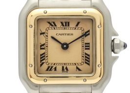 Cartier Panthère 66921 (Onbekend (willekeurig serienummer)) - Wit wijzerplaat 30mm Goud/Staal