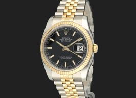 Rolex Datejust 36 116233 (2016) - Black dial 36 mm Gold/Steel case