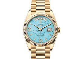 Rolex Day-Date 36 128238-0071 (2024) - Blue dial 36 mm Yellow Gold case