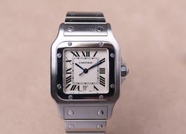 Cartier Santos Galbée 1564 (1987) - Wit wijzerplaat 29mm Staal