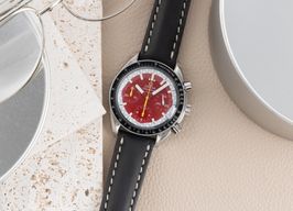 Omega Speedmaster Reduced 3810.61.41 (Unknown (random serial)) - Red dial 39 mm Steel case