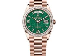 Rolex Day-Date 36 128395TBR (2025) - Green dial 36 mm Rose Gold case