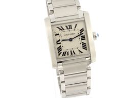 Cartier Tank Française WSTA0005 (2021) - Silver dial 30 mm Steel case