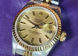Rolex Lady-Datejust 69173 (1986) - Champagne wijzerplaat 26mm Goud/Staal