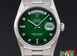 Rolex Day-Date 36 18239 (1993) - Groen wijzerplaat 36mm Witgoud