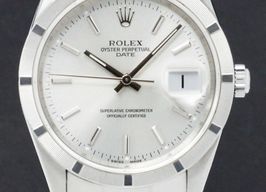 Rolex Oyster Perpetual Date 15210 (1997) - Zilver wijzerplaat 34mm Staal