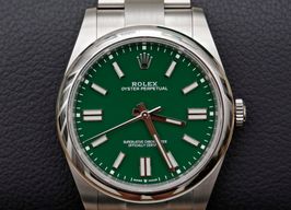 Rolex Oyster Perpetual 41 124300 (2023) - Groen wijzerplaat 41mm Staal