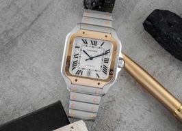Cartier Santos W2SA0009 (Onbekend (willekeurig serienummer)) - Zilver wijzerplaat 40mm Staal