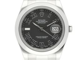 Rolex Datejust II 116300 (2017) - Grey dial 41 mm Steel case