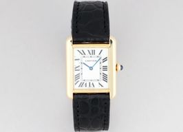 Cartier Tank Solo 2743 (2007) - White dial 24 mm Yellow Gold case