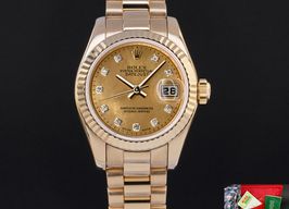 Rolex Lady-Datejust 179178 (2002) - Champagne wijzerplaat 26mm Geelgoud