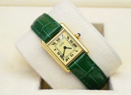 Cartier Tank Vermeil 5057001 (Unknown (random serial)) - Yellow dial 20 mm Silver case