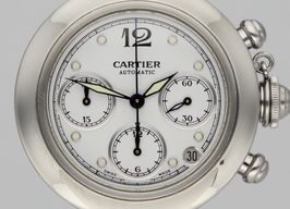 Cartier Pasha C 2412 (Onbekend (willekeurig serienummer)) - Wit wijzerplaat 36mm Staal