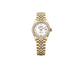 Rolex Lady-Datejust 279138RBR (2025) - Wit wijzerplaat 28mm Geelgoud