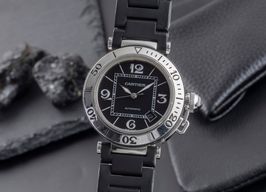 Cartier Pasha Seatimer W31077U2 (Onbekend (willekeurig serienummer)) - Zwart wijzerplaat Staal