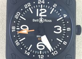 Bell & Ross BR 01-93 GMT BR0193-GMT (Onbekend (willekeurig serienummer)) - Zwart wijzerplaat 46mm Staal