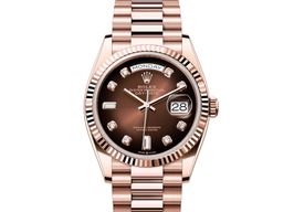 Rolex Day-Date 36 128235-0037 (2024) - Brown dial 36 mm Rose Gold case