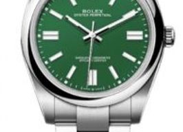 Rolex Oyster Perpetual 41 124300 (2022) - Green dial 41 mm Steel case