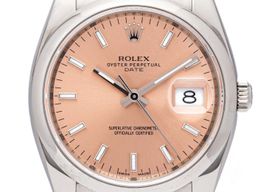 Rolex Oyster Perpetual Date 115200 (2013) - Pink dial 34 mm Steel case