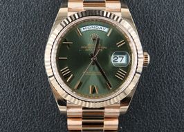 Rolex Day-Date 40 228235 (2022) - Green dial 40 mm Rose Gold case