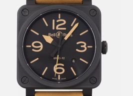 Bell & Ross Instruments BR03-92-HERITAGE-CE (2025) - Zwart wijzerplaat 42mm Keramiek