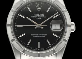 Rolex Oyster Perpetual Date 15210 (1996) - Black dial 34 mm Steel case