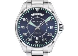 Hamilton Khaki Pilot Day Date H64615145 (2025) - Blauw wijzerplaat 42mm Staal