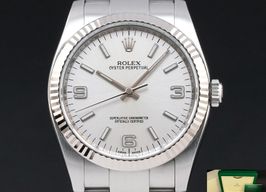 Rolex Oyster Perpetual 36 116034 (2014) - Zilver wijzerplaat 36mm Staal