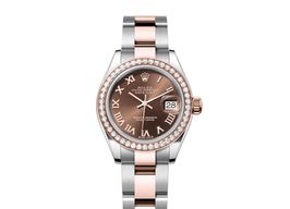 Rolex Lady-Datejust 279381RBR (2024) - Bruin wijzerplaat 28mm Staal