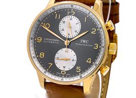 IWC Portuguese Chronograph IW371433 (2006) - Grey dial 41 mm Red Gold case