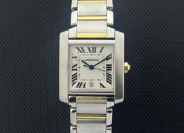 Cartier Tank Française 2302 (Unknown (random serial)) - Silver dial 28 mm Steel case