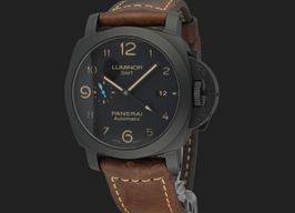 Panerai Luminor 1950 3 Days GMT Automatic PAM01441 (2019) - Black dial 44 mm Titanium case