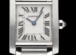 Cartier Tank Française 2384 (2006) - White dial 20 mm Steel case