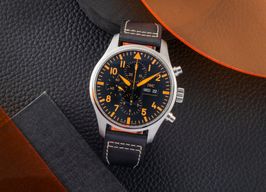 IWC Pilot Chronograph IW377730 (Onbekend (willekeurig serienummer)) - Zwart wijzerplaat 43mm Staal