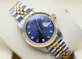 Rolex Lady-Datejust 69173 (1998) - Blue dial 26 mm Gold/Steel case