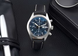 IWC Pilot Chronograph IW370601 (1998) - Zwart wijzerplaat 39mm Staal