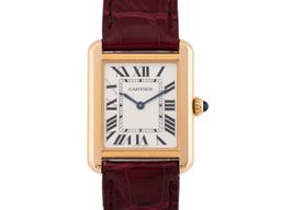 Cartier Tank Solo W5200024 (Onbekend (willekeurig serienummer)) - Zilver wijzerplaat 31mm Roségoud